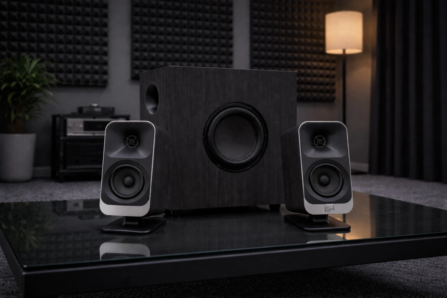 Klipsch ProMedia Lumina reimagines the iconic 2.1 system with modern connectivity, refined acoustics and signature horn-loaded sound for today’s desktop setups.