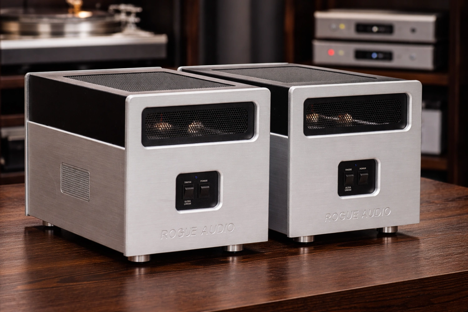 Rogue Audio M250 Ultra delivers 250W of pure tube power with KT88 tubes, triode/ultra-linear modes, massive dynamics, and reference-level performance in a flagship monoblock design.