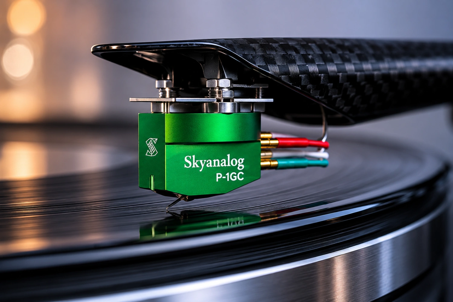 Skyanalog unveils the P-1GC MC cartridge, featuring a zirconia cantilever and new Skyliptical diamond stylus for improved tracking, clarity, detail, and analog performance under $600.