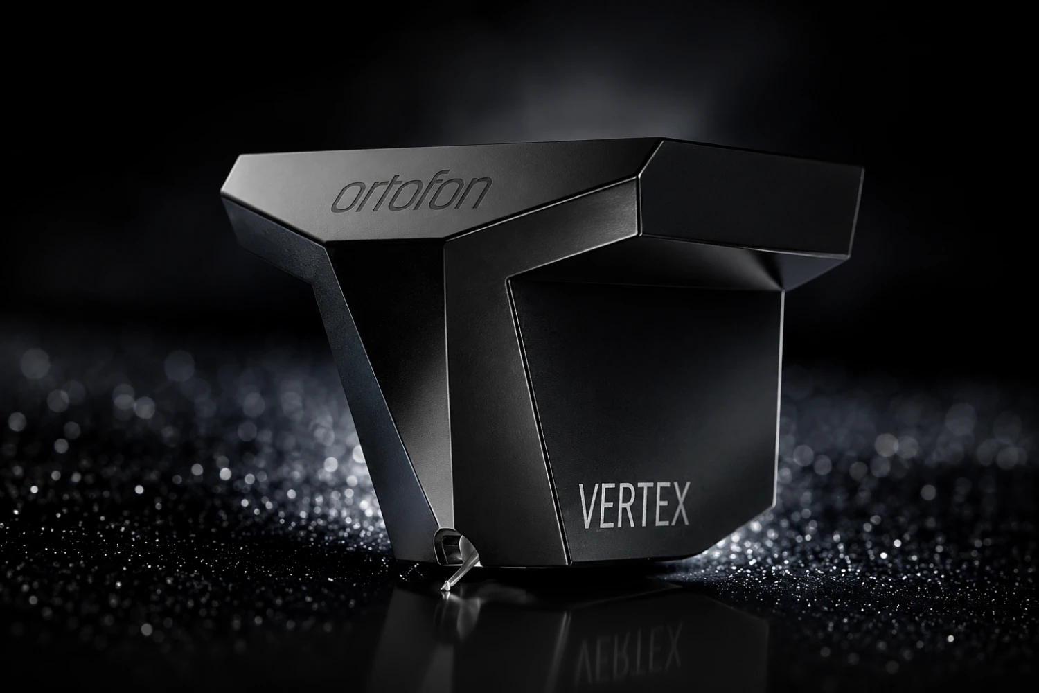Ortofon unveils the MC Vertex, a new reference moving-coil cartridge featuring a proprietary Vertex diamond stylus, solid diamond cantilever, titanium body, and ultra-precise silver coil generator technology. Designed for the world's finest turntable systems.