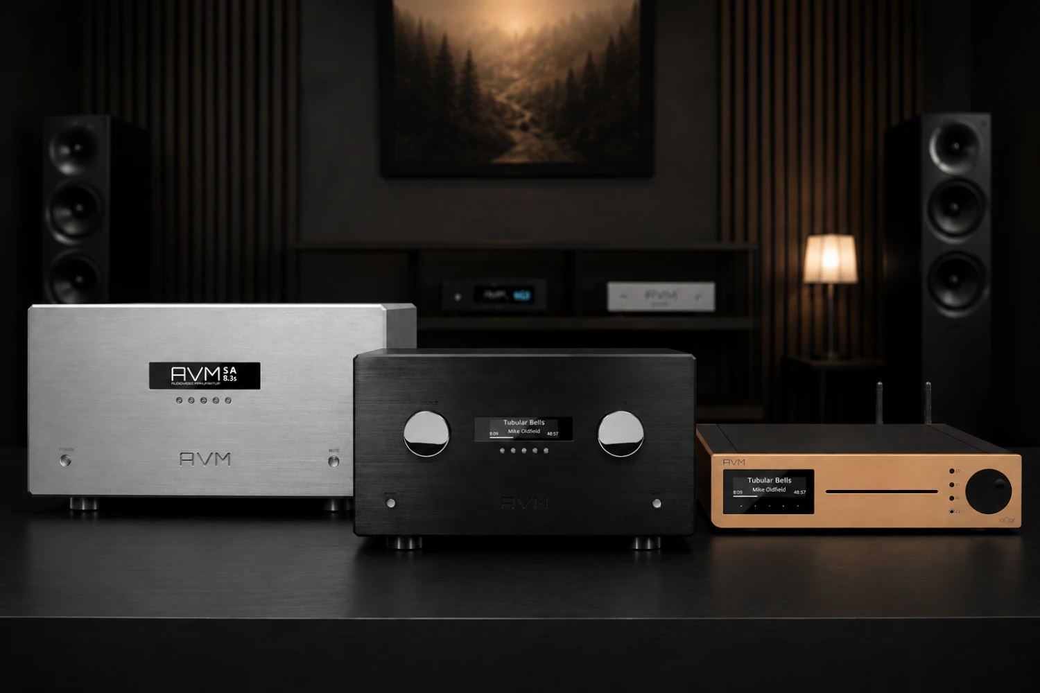 AVM celebrates 40 years with the new Ovation AS XL integrated amplifier, MA 8.3 S monoblocks, SA 8.3 S stereo power amp, and limited Bronze Edition models. Discover pricing, features, and specifications.